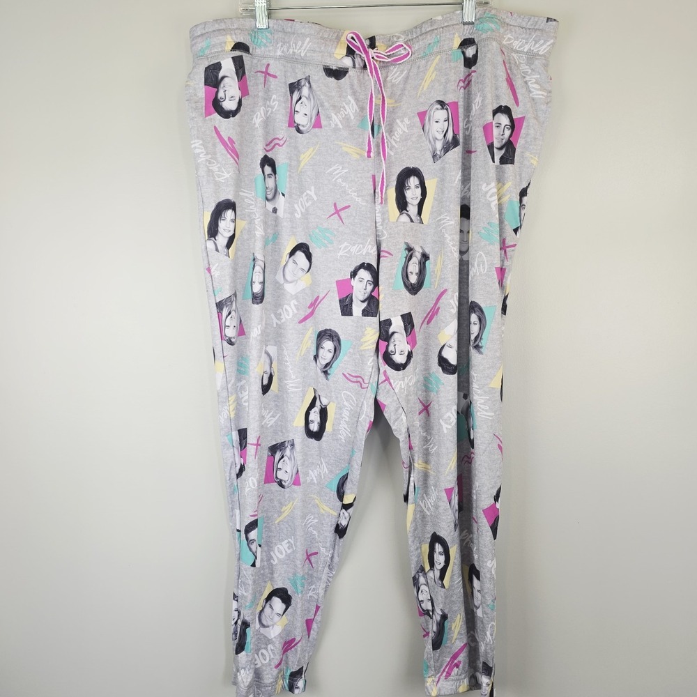 FRIENDS Tv Show Pajama Pants‎ Women's Sz 3X Sleep Lounge Pockets.C119